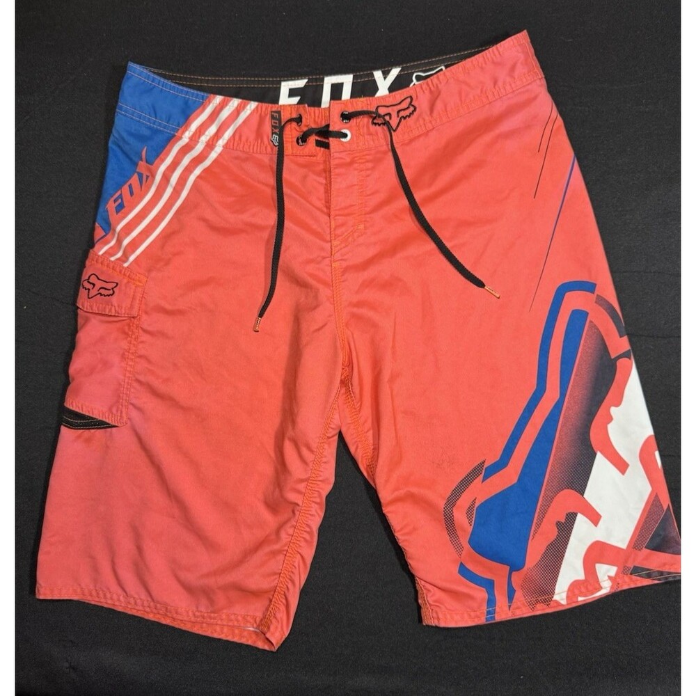 Fox Racing Board Shorts Swim Beach Orange Mens 32